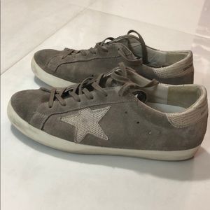 Golden goose taupe suede sneaker